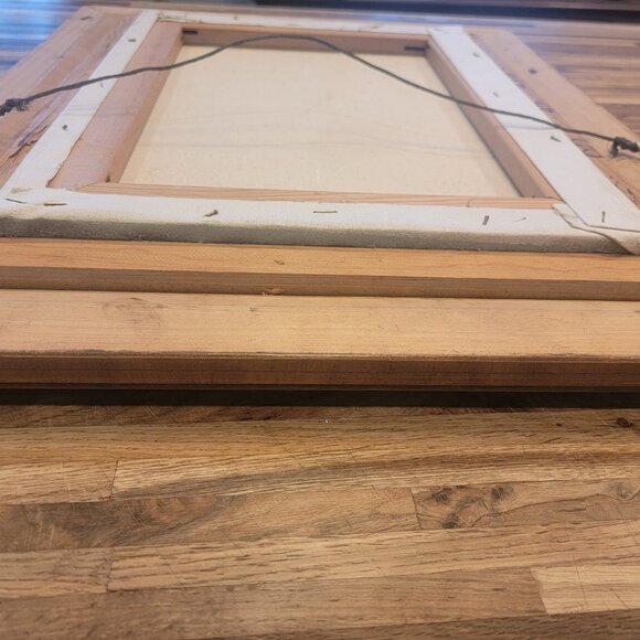 Family on Beach Oil on canvas by K Scheffer Signed. Framed Original - Picture 8 of 12